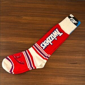 Red and White Twizzler Socks